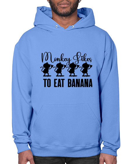 Monkey likes to eat banana  - monkey- Hoodie