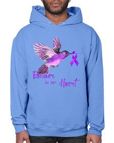 No One Figh Alone Ribbon Alzheimer 201# - alzheimers- Hoodie