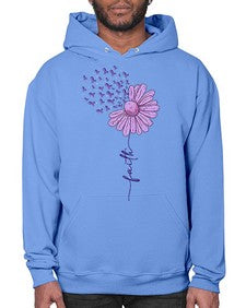Purple Daisy Faith AlzheimerS Awareness 209# - alzheimers- Hoodie