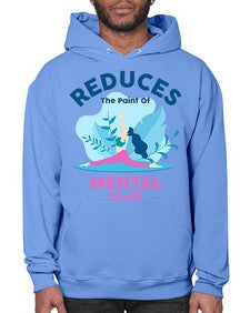 Reduces the Paint of Mental Health 495# - yoga- Hoodie