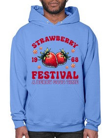 Retro Strawberry Festival 1504# - strawberry- Hoodie