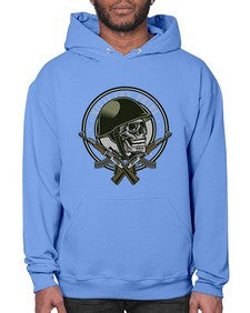 Skull Soldier 1066# - skull and bones- Hoodie