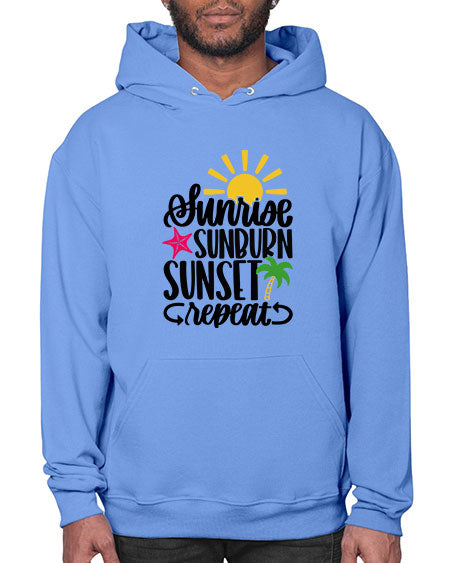 Sunrise Sunburn Sunset Repeat Style 16# - summer- Hoodie