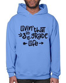 Third Grade Life 967# - third grade- Hoodie