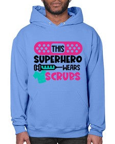 This Superhero Wears Scrubs Style Style 1565# - nurse- Hoodie