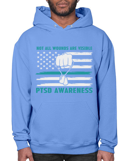 Veteran PTSD Not all wounds 4# - PTSD- Hoodie