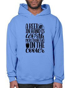 a beer in hand is worth 516# - beer- Hoodie