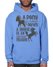 a pony is childhood dream a horse is an adult - horse- Hoodie