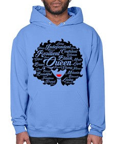 afro woman new 67# - black girls or women- Hoodie