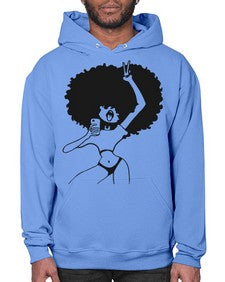 afro woman taking selfie 66# - black girls or women- Hoodie