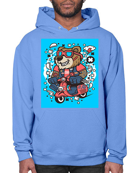 bear scooterist 41# - bears - animals- Hoodie
