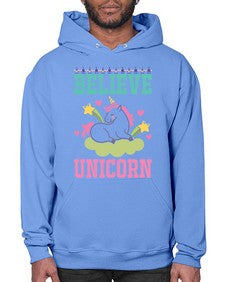 believe unicorn 45# - unicorn- Hoodie