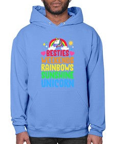 besties weekends rainbows sunshine unicorn 58# - unicorn- Hoodie