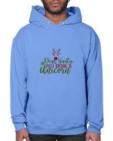 dear santajust bring a unicorn 93# - unicorn- Hoodie