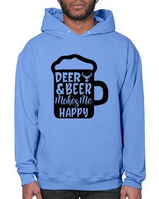 deer and beer makes me happy 900# - beer- Hoodie