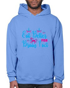 eat better for brain fact 118# - unicorn- Hoodie