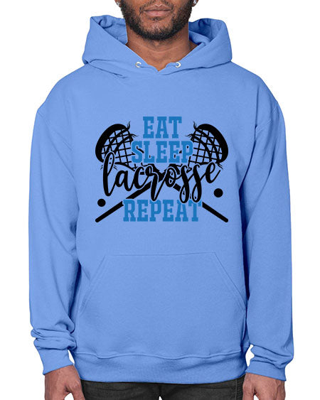 eat sleep lacrosse repeat 15# - lacrosse- Hoodie
