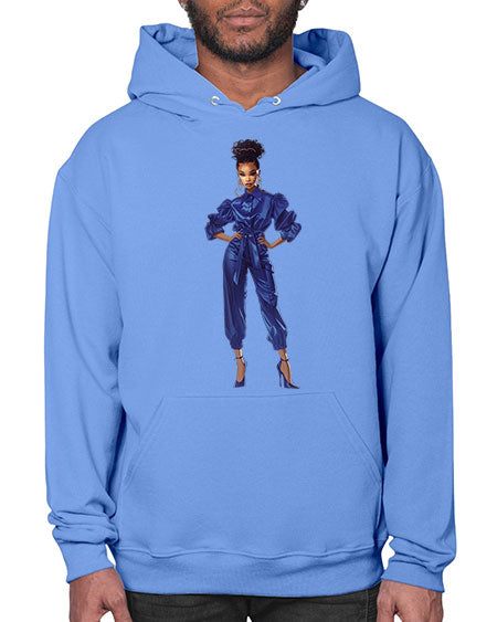 fashion girl in indigo 25# -  fashion- Hoodie