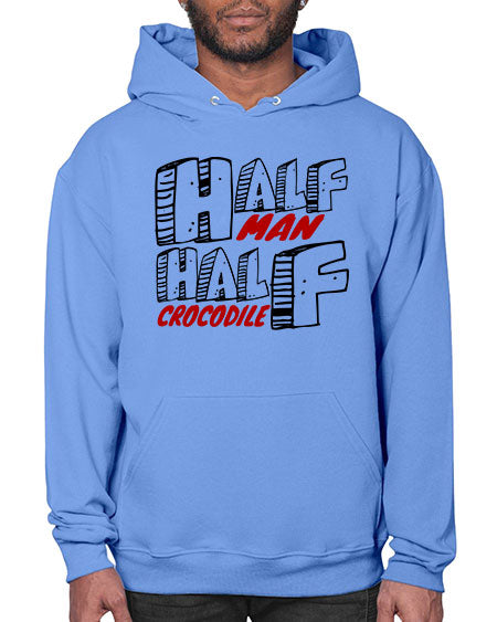 half man half crocodile - alligator- Hoodie