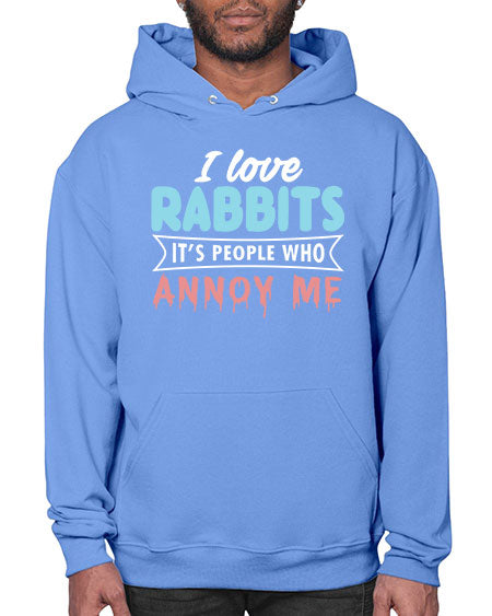 i love rabbits its people who annoy me - rabbit- Hoodie