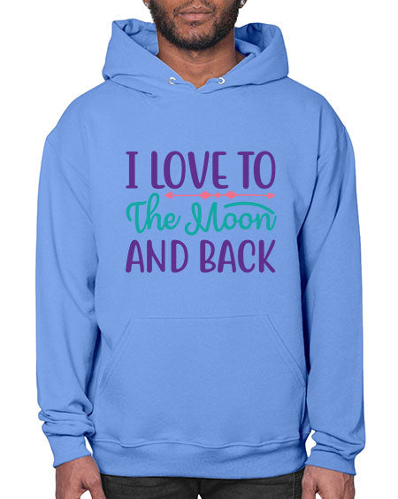i love to the moon and back 6# - moon- Hoodie