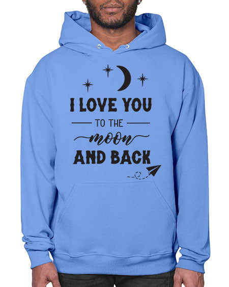 i love you to the moon and back 5# - moon- Hoodie