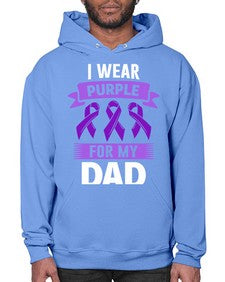 i wear purple for dad 169# - alzheimers- Hoodie