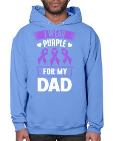 i wear purple for dad 170# - alzheimers- Hoodie