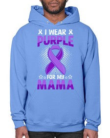 i wear purple for mama 173# - alzheimers- Hoodie