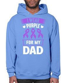i wear purple for my 186# - alzheimers- Hoodie