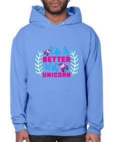 life is better with unicorn 252# - unicorn- Hoodie
