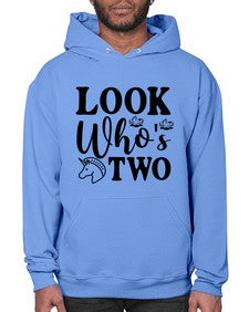 look whos two 267# - unicorn- Hoodie