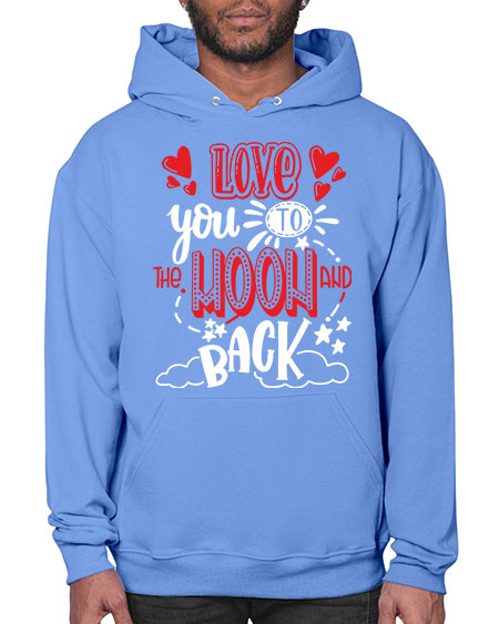love you to the moon and back 4# - moon- Hoodie