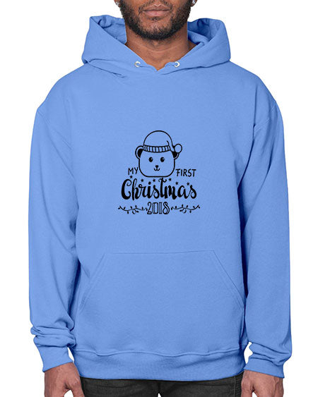 my first christmas bear black 191# - bears - animals- Hoodie
