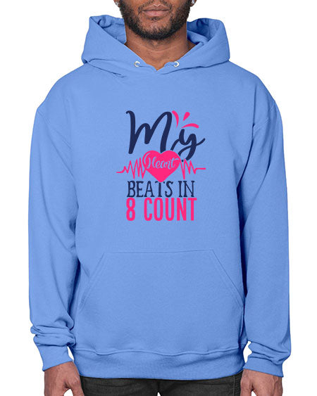my heart beats in count 1740# - cheer- Hoodie