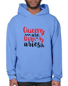 queens Are Born As Aries 384# - aries- Hoodie