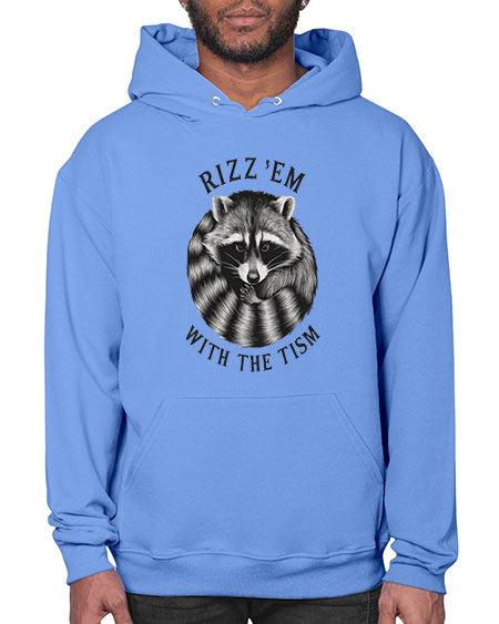 rizzem with the tism 53# - raccoon- Hoodie