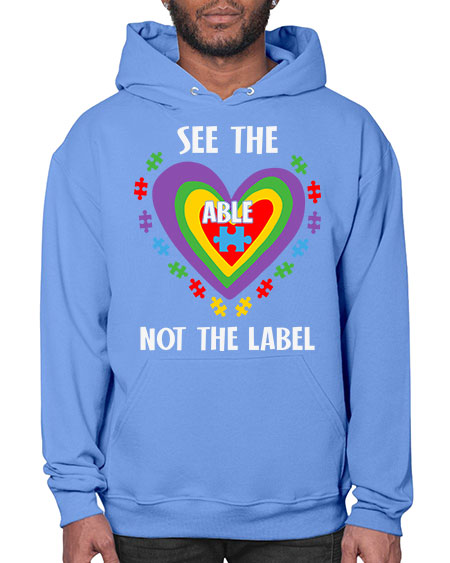 see the able not the 115# - autism- Hoodie