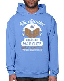 the chocolate mustache was cute but it didnt go with his blonde head 415# - chocolate- Hoodie