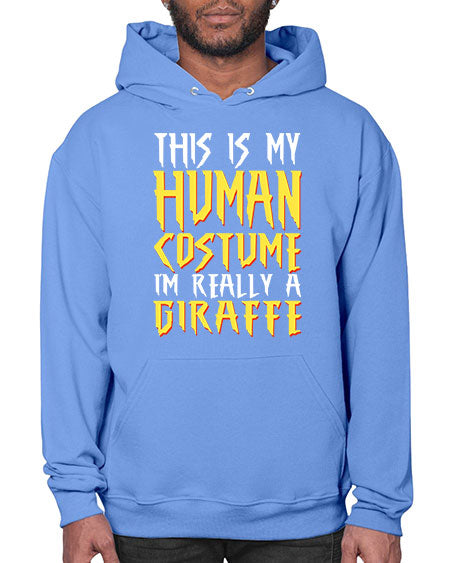 this is my human costume im really a giraffe - giraffee- Hoodie