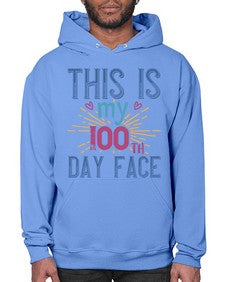 this is my one hundredth day face 984# - one hundred days- Hoodie