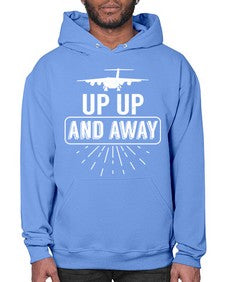 up up and away  46# - airplane- Hoodie