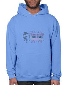 when i grow up i want to be a unicorn 554# - unicorn- Hoodie