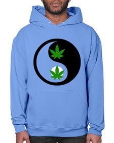 yin and yang weed 1264# - marijuana- Hoodie