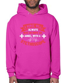 A Nurse will always give us hope an Angel with a stethoscope Style 20# - nurse- Hoodie