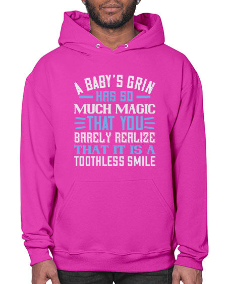A baby’s grin has so much magic that you barely realize that it is a toothless smile Style 263# - baby- Hoodie