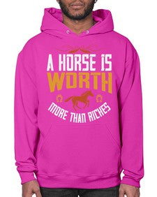 A horse is worth more than riches Style 45# - horse- Hoodie