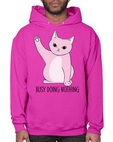 Busy Doing Nothing - cats- Hoodie