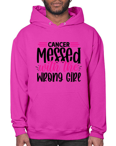 Cancer Messed with the Wrong Girl 29# - breast cancer- Hoodie
