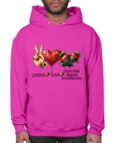 Chocolate Dipped Strawberries 727# - strawberry- Hoodie